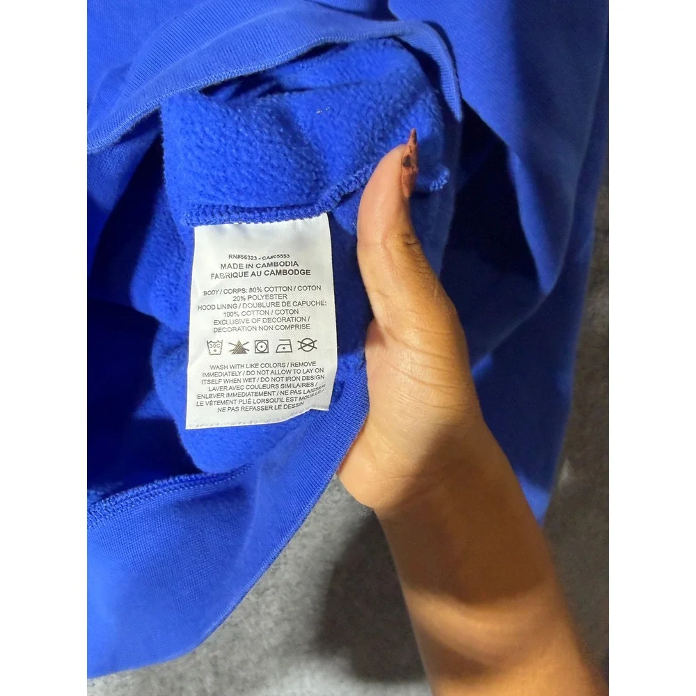 Jordan Mens Jumpman Flight Pullover Hoodie Blue Size Small Graphic Sweatshirt
